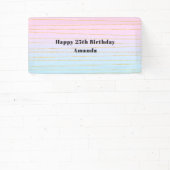 Rosa blaue Pastellfarben Gradient mit goldenen Lin Banner (InSitu)