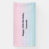 Rosa blaue Pastellfarben Gradient mit goldenen Lin Banner (Vertikal)