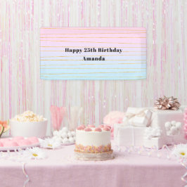 Rosa blaue Pastellfarben Gradient mit goldenen Lin Banner