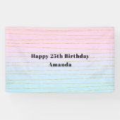 Rosa blaue Pastellfarben Gradient mit goldenen Lin Banner (Horizontal)