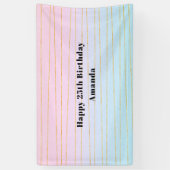 Rosa blaue Pastellfarben Gradient mit goldenen Lin Banner (Vertikal)