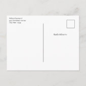 Rosa blaue Pastellfarben Gradient mit goldenen Lin Einladungspostkarte (Rückseite)