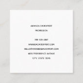 Rosa blaue Pastellfarben Gradient mit goldenen Lin Quadratische Visitenkarte (Rückseite)