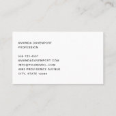 Rosa blaue Pastellfarben Gradient mit goldenen Lin Visitenkarte (Rückseite)