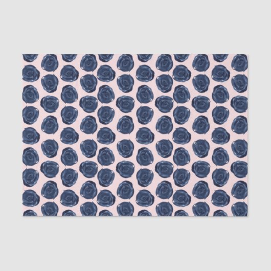 Rosa Blaue Rose Weinberge Hütte Hochzeit Seidenpapier (Vorderseite)