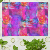 Rosa, blaue, rote Textur Handtuch (Gefaltet)