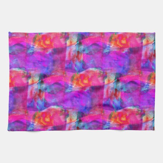 Rosa, blaue, rote Textur Handtuch (Horizontal)