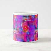 Rosa, blaue, rote Textur Jumbo-Tasse (Vorderseite)