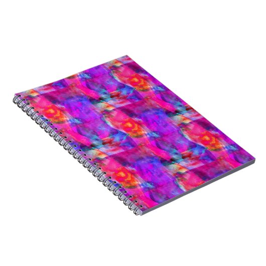 Rosa, blaue, rote Textur Notizblock (Rechte Seite)