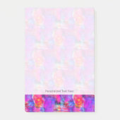 Rosa, blaue, rote Textur Post-it Klebezettel (Vorderseite)