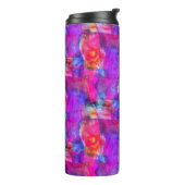 Rosa, blaue, rote Textur Thermosbecher (Nach links gedreht)