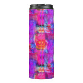 Rosa, blaue, rote Textur Thermosbecher (Rückseite)