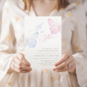 Rosa blaue Schmetterlinge Geschlecht offenbartes P Einladung