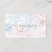 Rosa blaue Schneeflocken-Geschlecht offenbart Wind Begleitkarte (Rückseite)