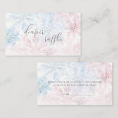 Rosa blaue Schneeflocken-Geschlecht offenbart Wind Begleitkarte (Vorne/Hinten)