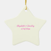 Rosa blaue Schwanenherz-Liebe mit Sake-Verzierung Keramikornament (Hinten)