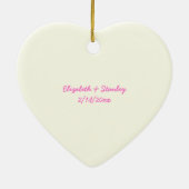 Rosa blaue Schwanenherz-Liebe mit Sake-Verzierung Keramikornament (Hinten)