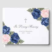 Rosa blaue Silberblume in der Liebesgedächtnisbeer Gästebuch (Vorderseite)