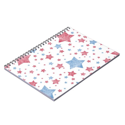 Rosa + blaue Sterne Notizblock (Linke Seite)