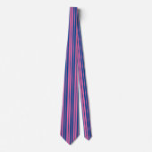 Rosa-blaue stilvolle Streifenmuster-Design Krawatte (Vorderseite)
