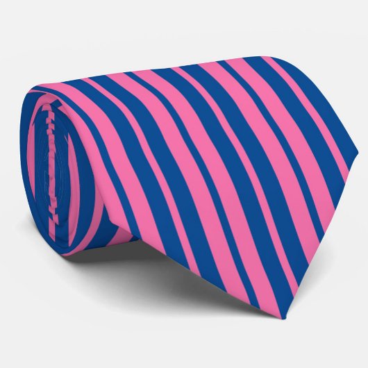 Rosa-blaue stilvolle Streifenmuster-Design Krawatte