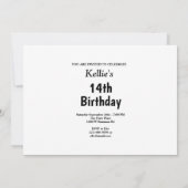 Rosa/blaue Streifen mit Geburtsnachricht Einladung (Rückseite)