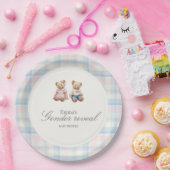 Rosa blaue Teddybär-Papierteller Pappteller (Party)