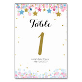 Rosa blaue Tischnummer (Rückseite)