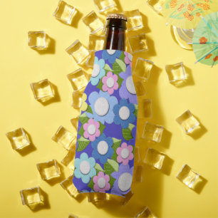 Rosa blaue und Lila Felt-Style-Blume So Niedlich Flaschenkühler