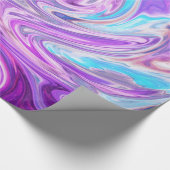 rosa blaue und lila Wirbel, die Papier umwickeln Geschenkpapier (Ecke)