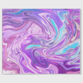 rosa blaue und lila Wirbel, die Papier umwickeln Geschenkpapier (Flach)