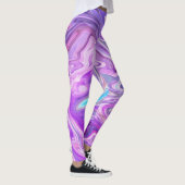 Rosa blaue und lila Wirbel Leggings (Rechts)