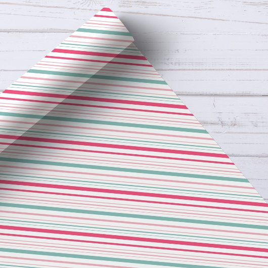 Rosa blaue und weiße Streifen Geschenkpapier