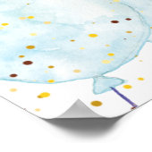 Rosa blaue Wasserfarbe Geschlecht offenbart Stimmz Poster (Ecke)