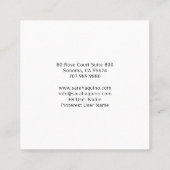 Rosa blaue Wasserfarbe Makeup Artist Lashes Quadratische Visitenkarte (Rückseite)