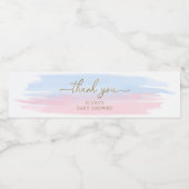 Rosa blaue Wasserfarbe Wasser Flasche Prägung Etik Wasserflaschenetikett (Einzelnes Label)