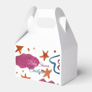 Rosa blaue Wolken Babydusche tragen den Namen Aqua Geschenkschachtel