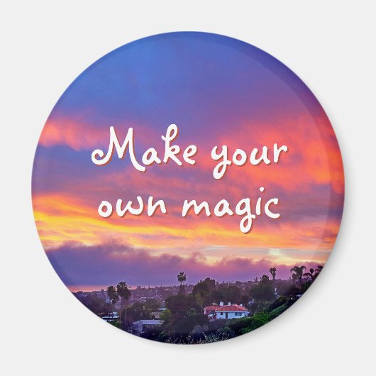 Rosa blaue Wolken Sonnenuntergang machen Ihr eigen Magnet (Vorne)