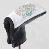 Rosa Blauer Abstract Golf Headcover (3/4 Vorderseite)