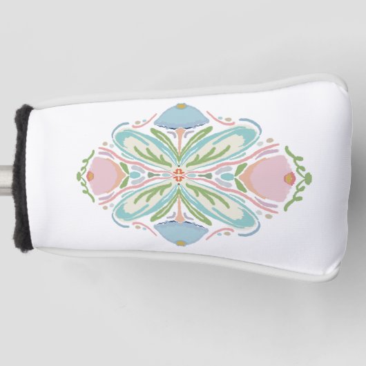 Rosa Blauer Abstract Golf Headcover (Vorderseite)