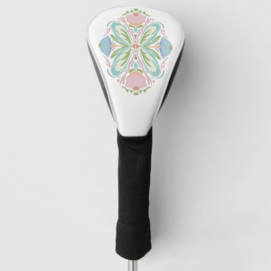 Rosa Blauer Abstrakter Golf Headcover (Vorderseite)