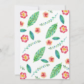 Rosa Blauer Anker| Nautik| Hochzeit am Strand Einladung (Rückseite)