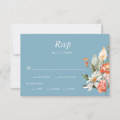 Rosa blauer Blütenrosa-Blütenblütenblütenblütenblü Einladung (Vorderseite)