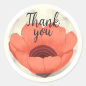 Rosa blauer Boho volkstümliche Blumenkunst Runder Aufkleber (Vorderseite)