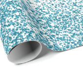 Rosa blauer Confetti-Glitzer Gender Reveal Party Geschenkpapier (Rolleneckpunkt)