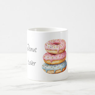 Rosa Blauer Donut-Liebhaber Kaffeetasse