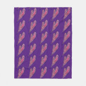 Rosa blauer Glitzer Herzenslust Fleece Kneipe Blan (Vorderseite)