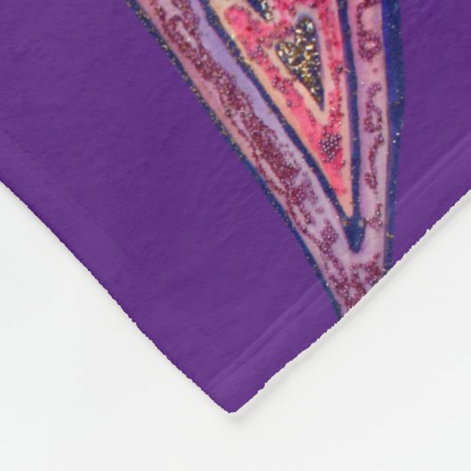 Rosa blauer Glitzer Herzenslust Fleece Kneipe Blan (Ecke)