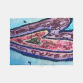 Rosa blauer Glitzer Herzenslust Fleece Kneipe Blan (Vorderseite (Horizontal))