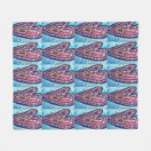 Rosa blauer Glitzer Herzenslust Fleece Kneipe Blan (Vorderseite (Horizontal))